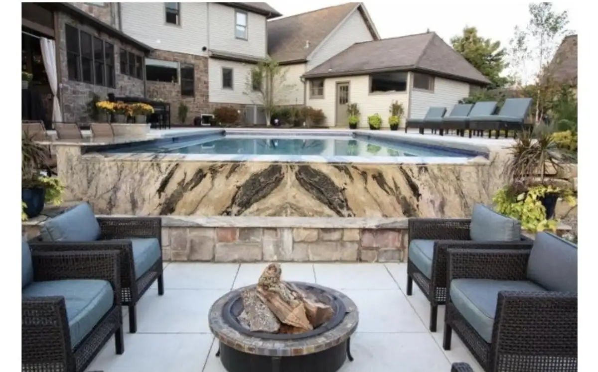 Pool and hardscape combination project in Delaware